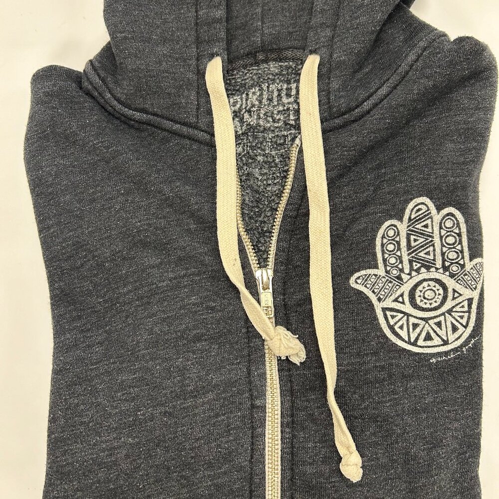 Spiritual Gangster Graphic Zip-Up Hoodie - Vintage Black - Size S